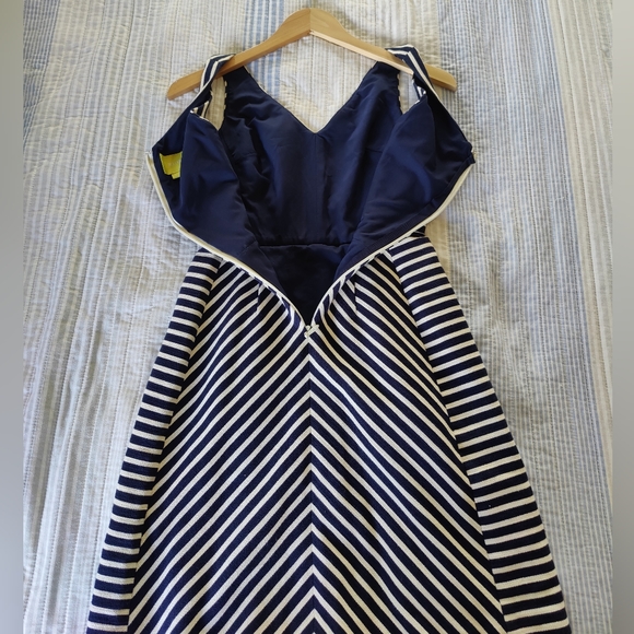 Anthropologie Maeve Mitered Stripe Dress - Picture 2 of 8